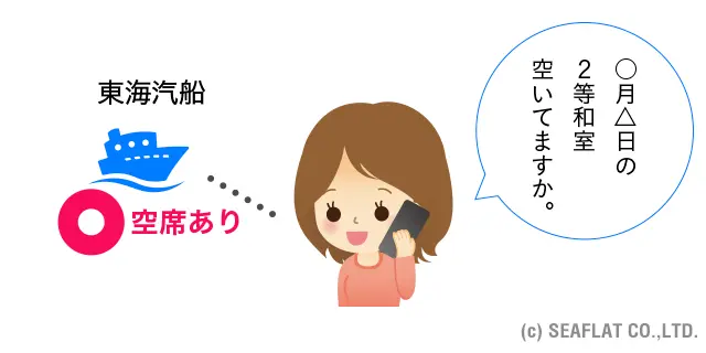 東海汽船　空席あり