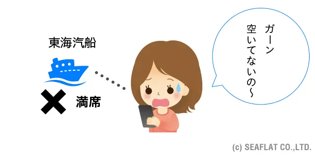 東海汽船が満席だった！